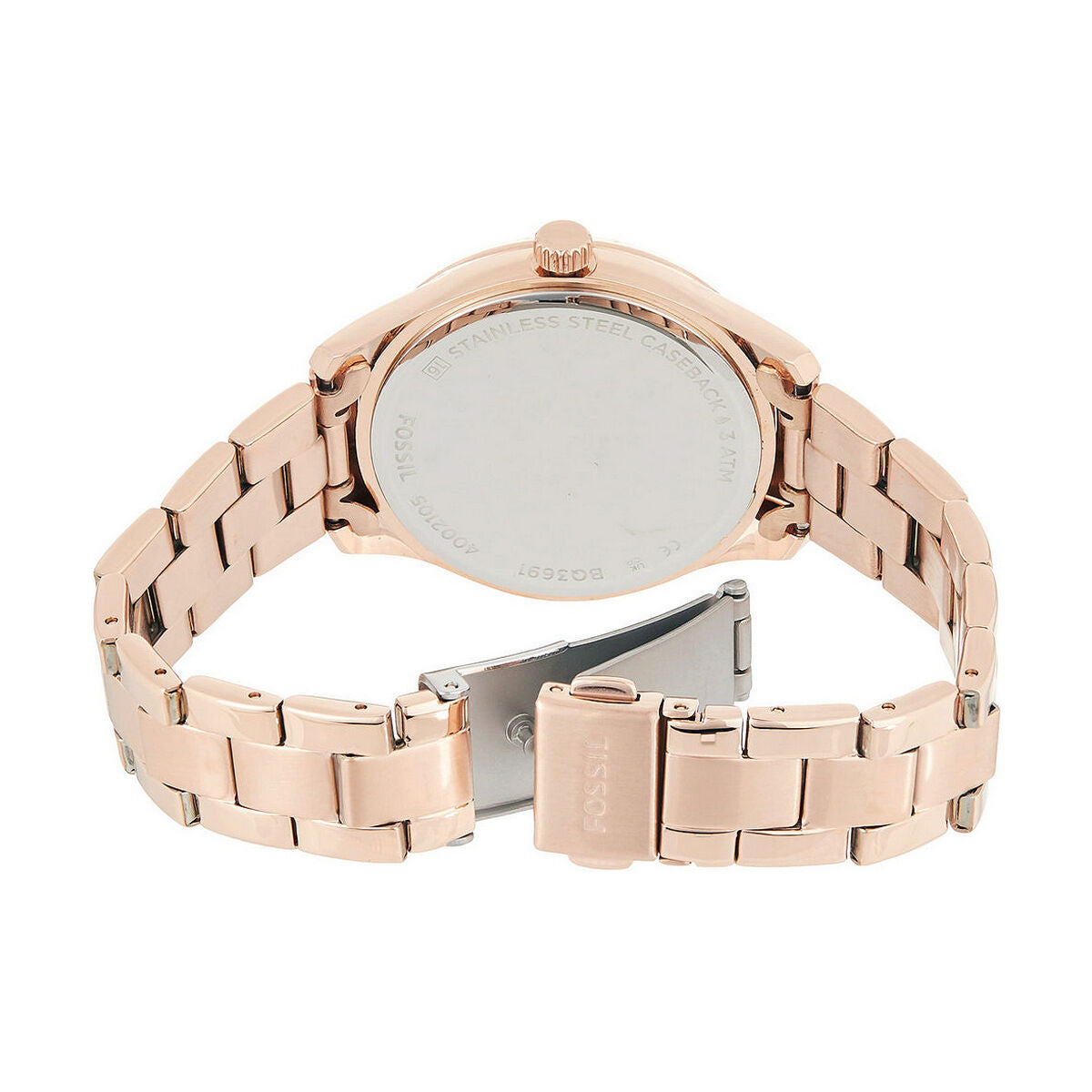 Montre Fossil RYE avec cadran rond et bracelet acier rosé à maillons