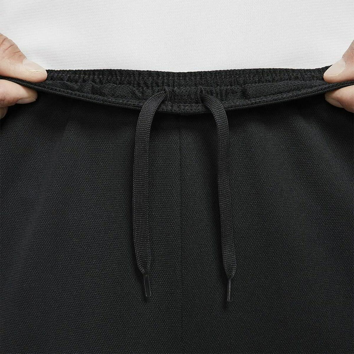 Pantalon de survêtement noir : taille élastique avec cordon de serrage