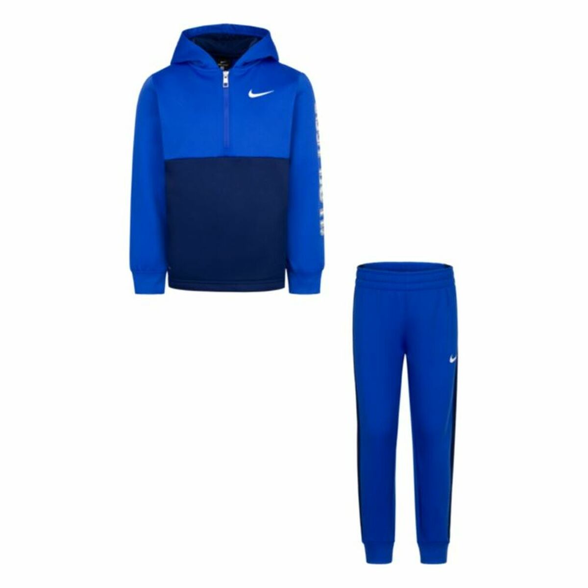 Ensemble sport Nike: sweat à capuche et pantalon de jogging bleus