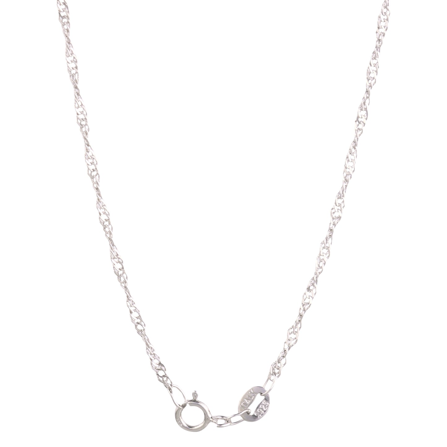 Collier à chaîne fine argentée avec fermoir et nœud rond pendentif