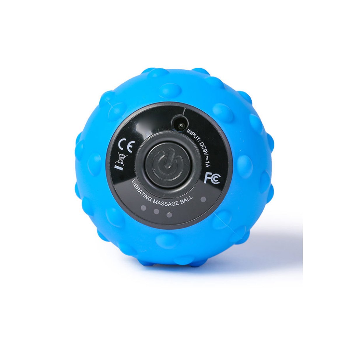 Balle de massage vibrante Rejuv bleue à picots, vue arrière