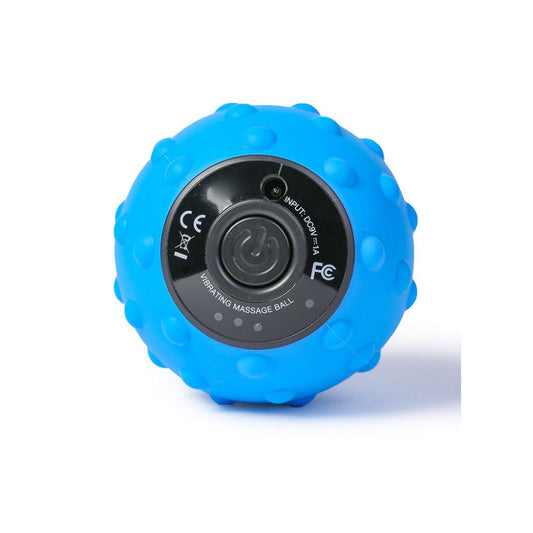 Balle de massage vibrante Rejuv bleue à picots, vue arrière