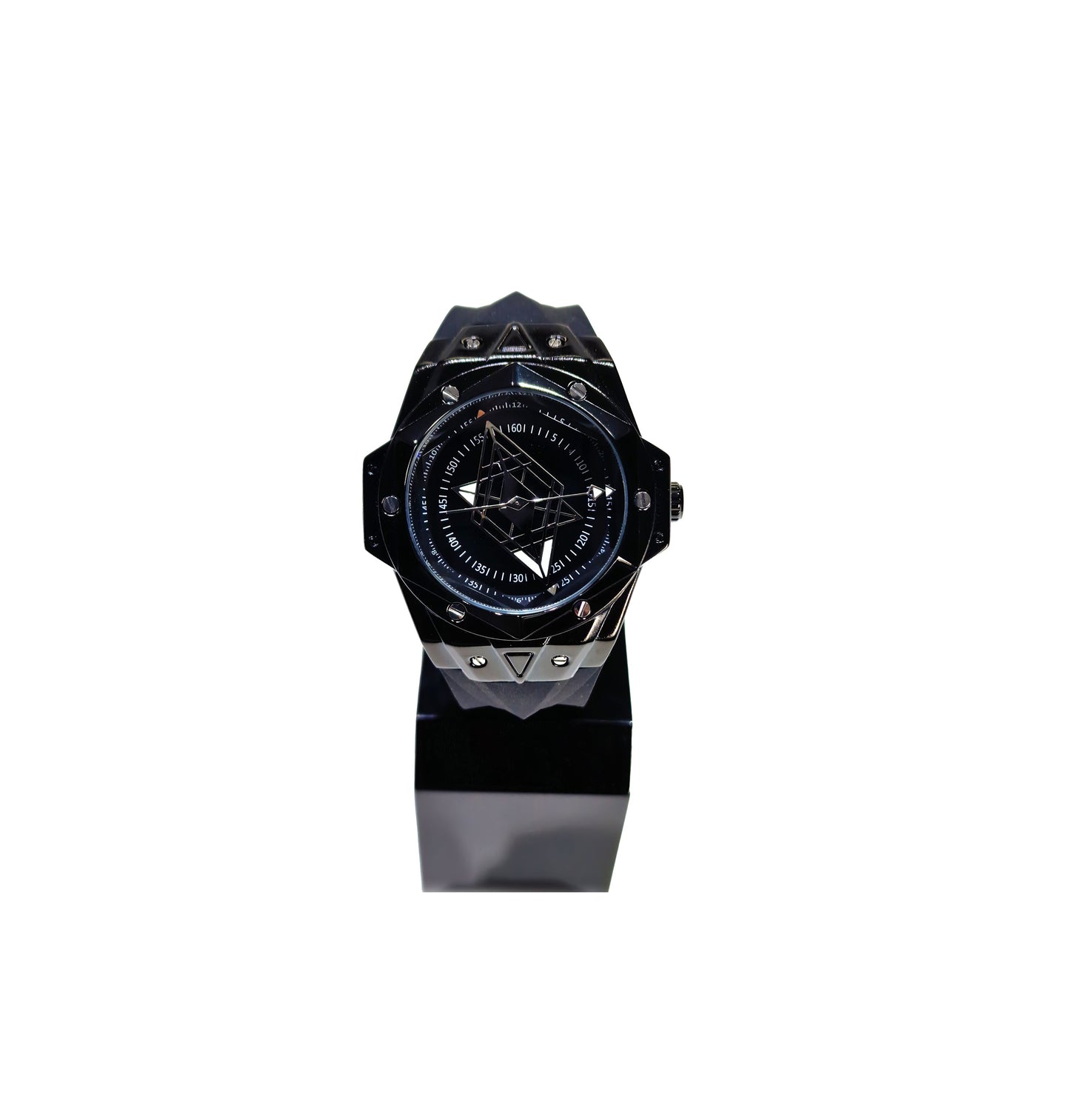 Montre homme CRLi Damus B noire à bracelet silicone et cadran squeletté