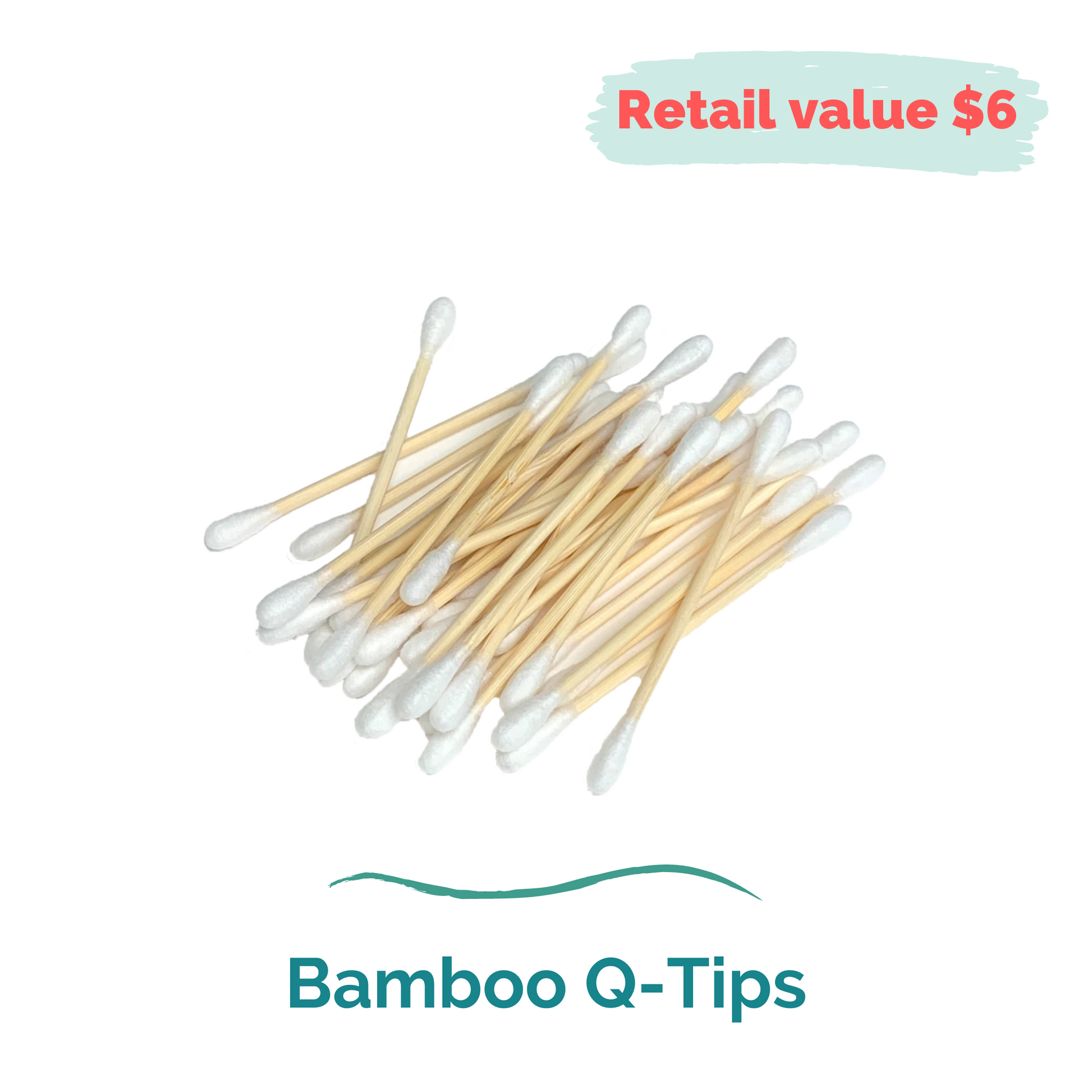 Bâtonnets de coton en bambou avec pointes blanches
