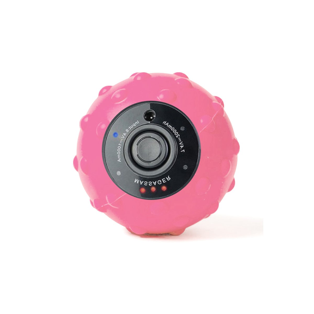 Balle de massage vibrante rose avec panneau de commande circulaire