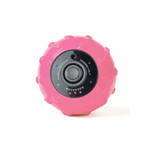 Balle de massage vibrante rose vue de face, avec panneau de commande