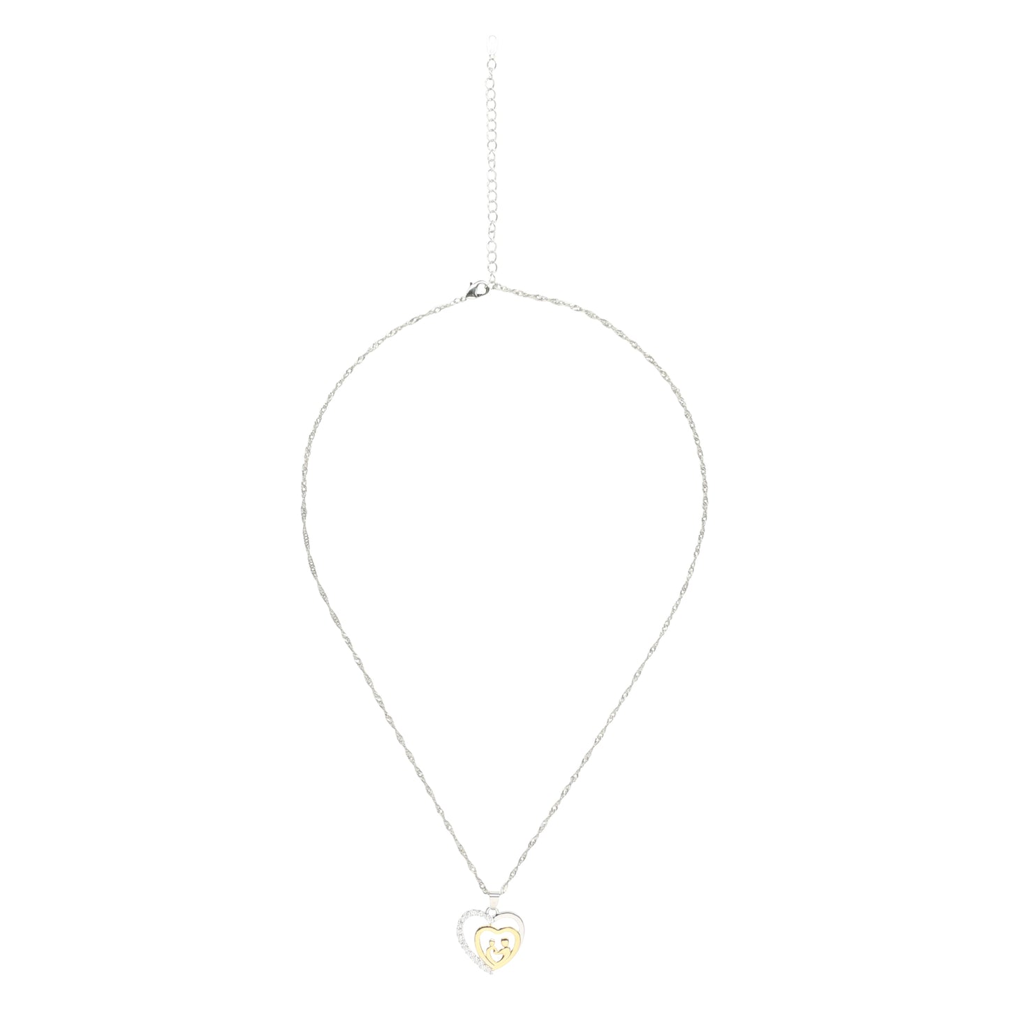 Collier à pendentif cœur doré, chaîne fine en goutte, cœur en bas