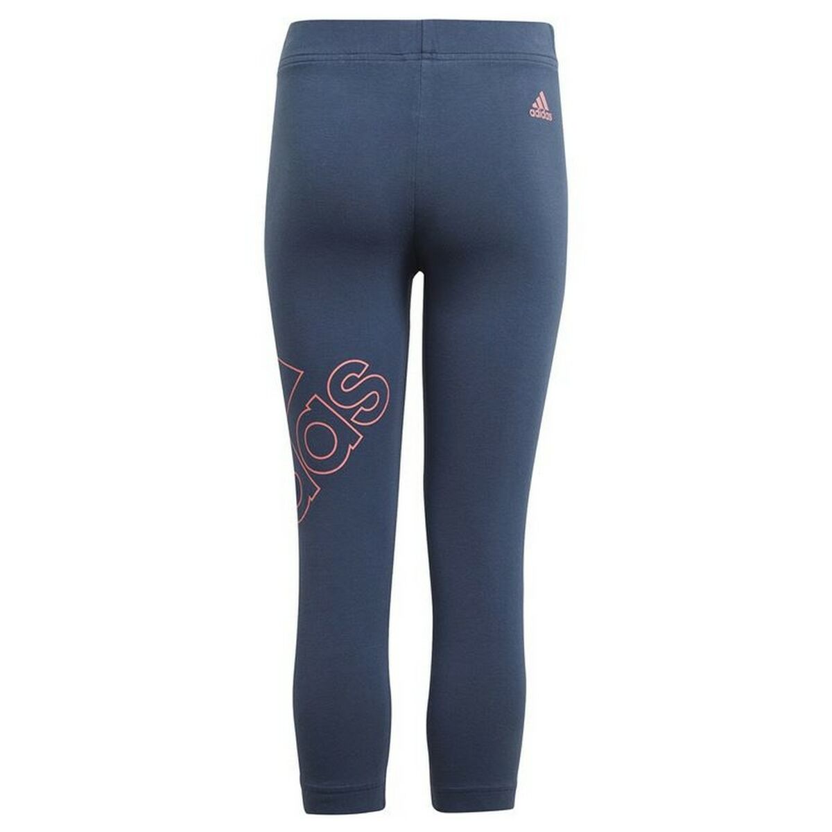 Legging enfant bleu foncé avec logo Adidas rouge sur le côté