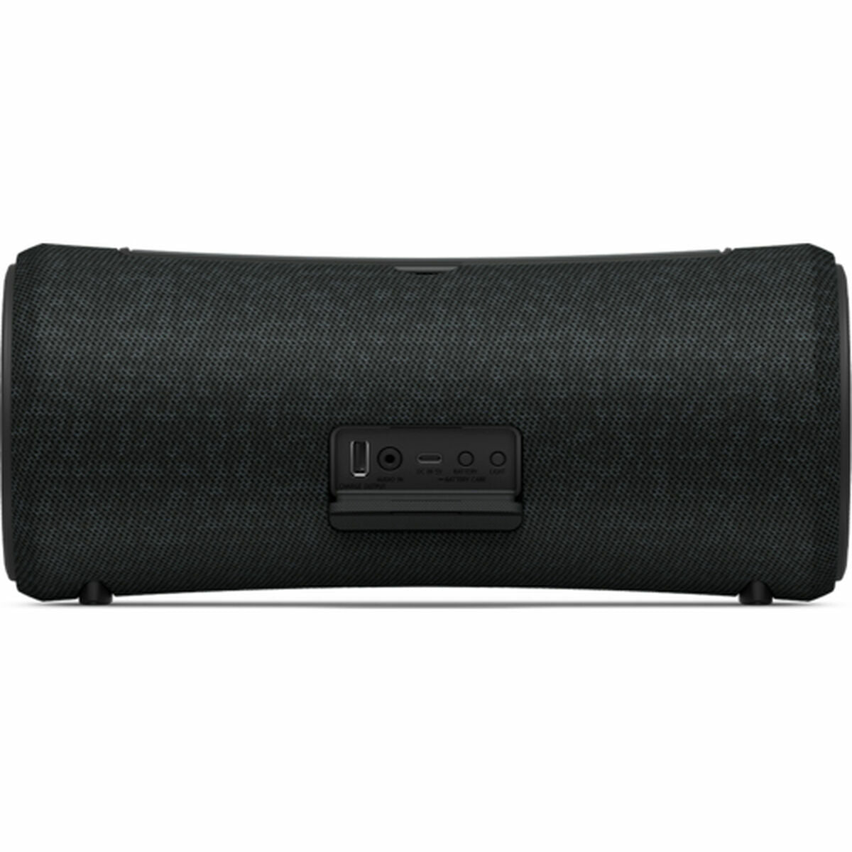 Enceinte Bluetooth portable Sony noire, panneau arrière avec connecteurs et boutons