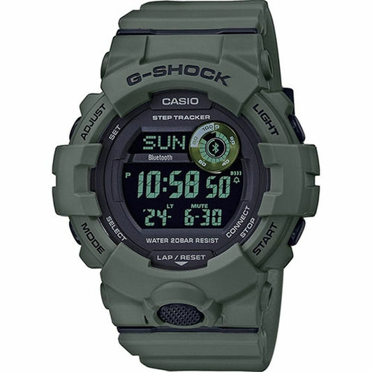 Montre Casio G-Shock G-SQUAD à bracelet en résine vert, cadran numérique noir