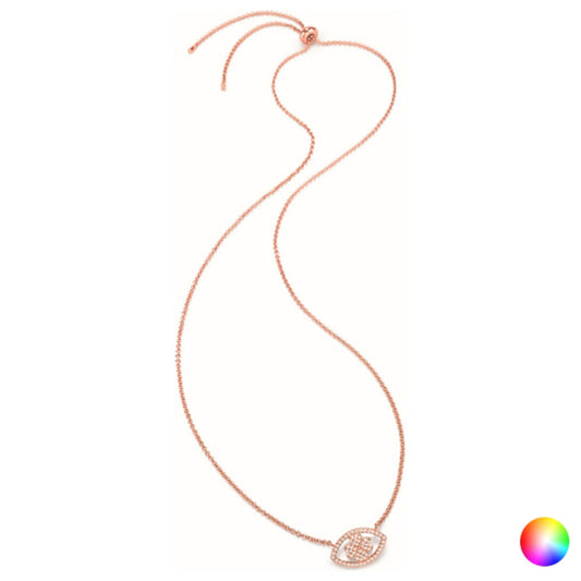 Collier femme Folli Follie en rose gold, chaîne fine et pendentif rond serti
