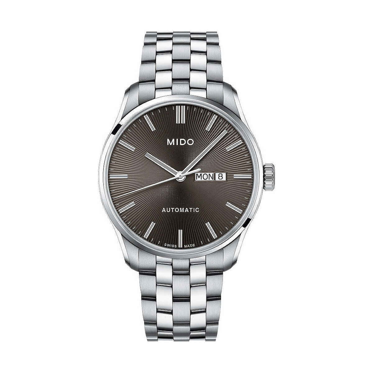 Montre automatique homme en acier Ø42,5 mm, cadran brun, bracelet maillons
