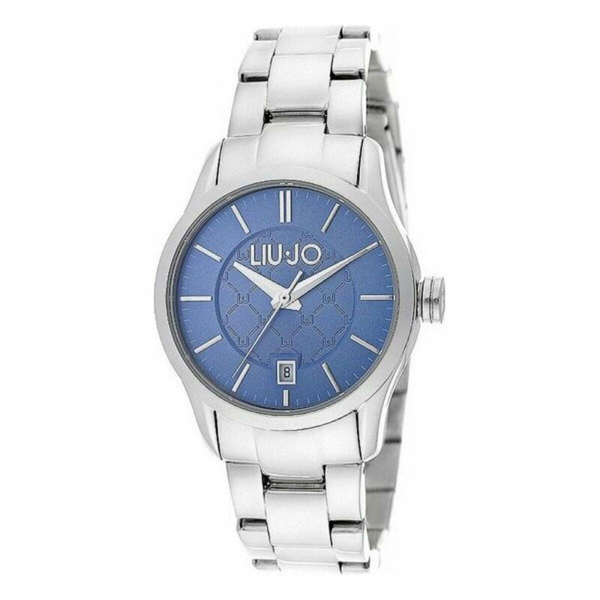 Montre femme LIU JO, cadran bleu et bracelet acier argenté