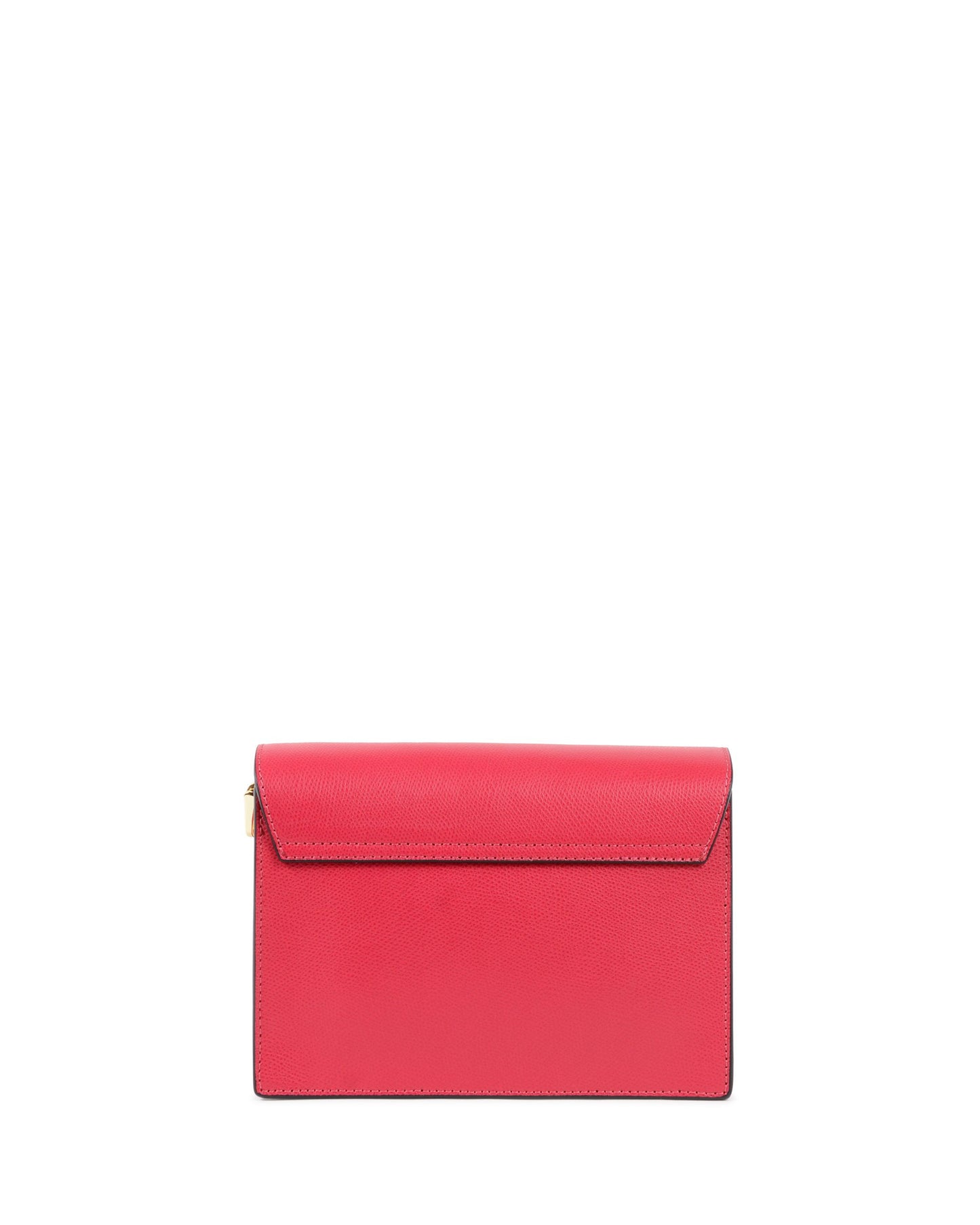 Sac bandoulière fuchsia à rabat, face lisse sans logo visible