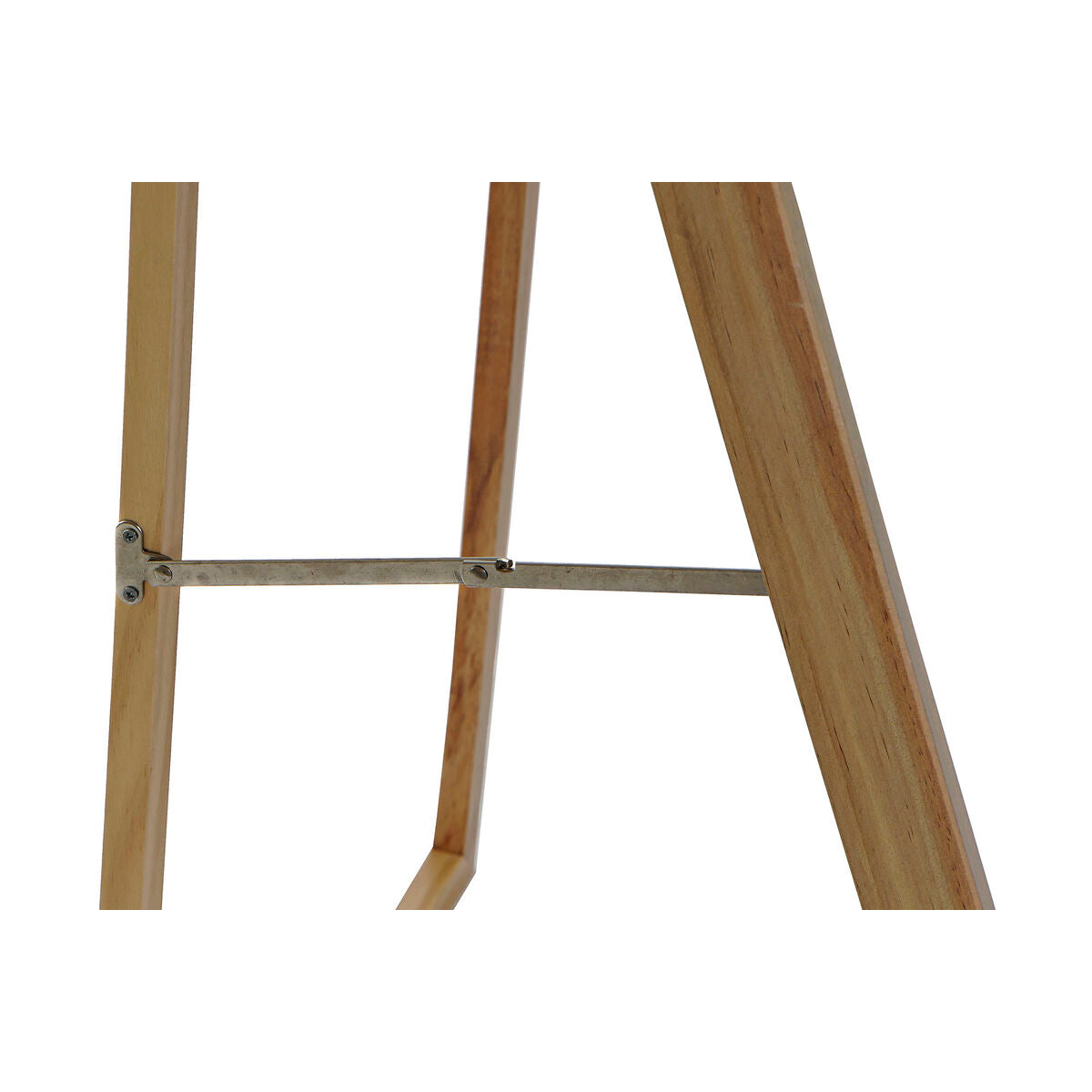 Support de miroir en MDF clair avec barre métallique transversale et vis