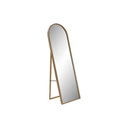 Miroir mural en MDF clair avec pied en forme de A et cadre arrondi