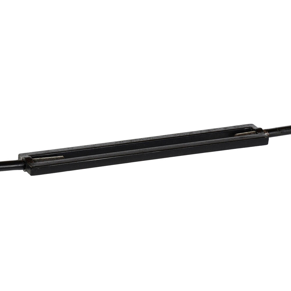 Barre de support en métal noir avec fixations pour table à manger