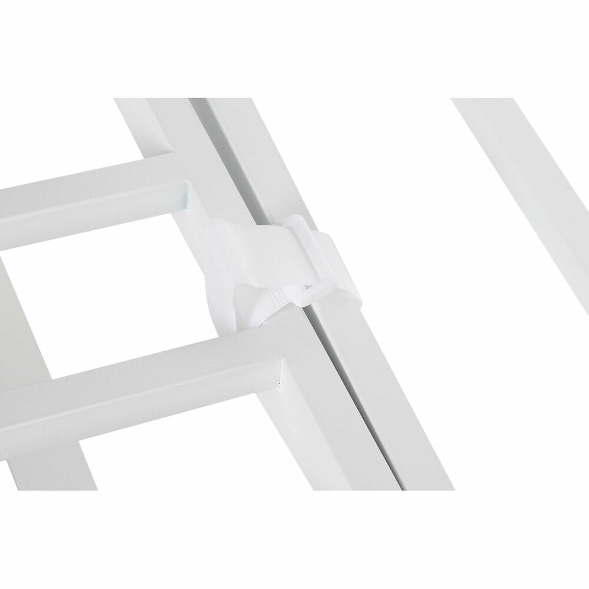Fauteuil de jardin en résine blanche, accoudoir et cadre en acier gris