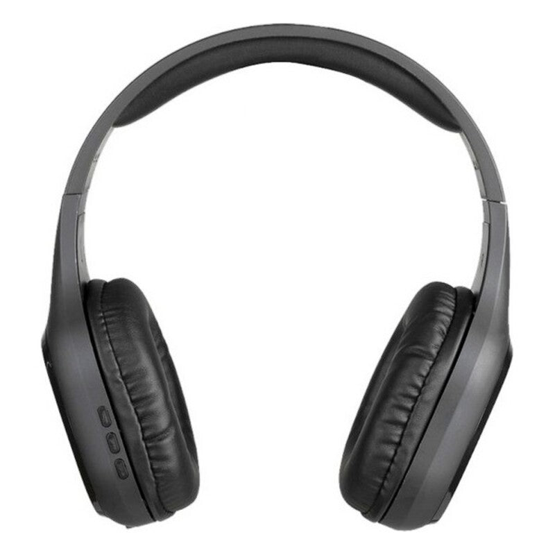 Casque Bluetooth noir, arceau rembourré, oreillettes ovales avec coussinets en mousse