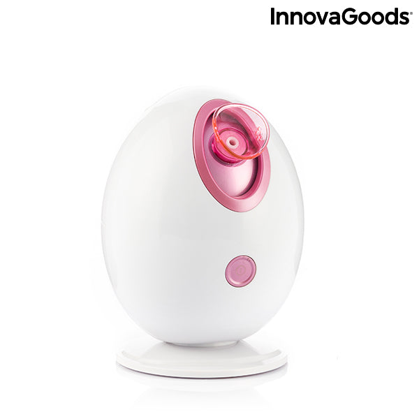 Sauna facial électrique blanc Innovagoods, ouverture rose et bouton