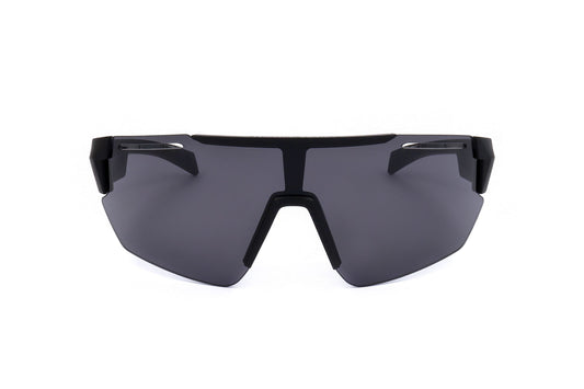 Lunettes de soleil Tommy Hilfiger homme noires mates, verres fumés, monture pleine.