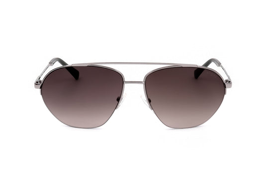 Lunettes de soleil Guess homme, monture métal argent, verres gris foncé