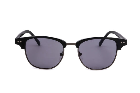 Lunettes Calvin Klein pour homme, monture noire en métal, verres teintés violets