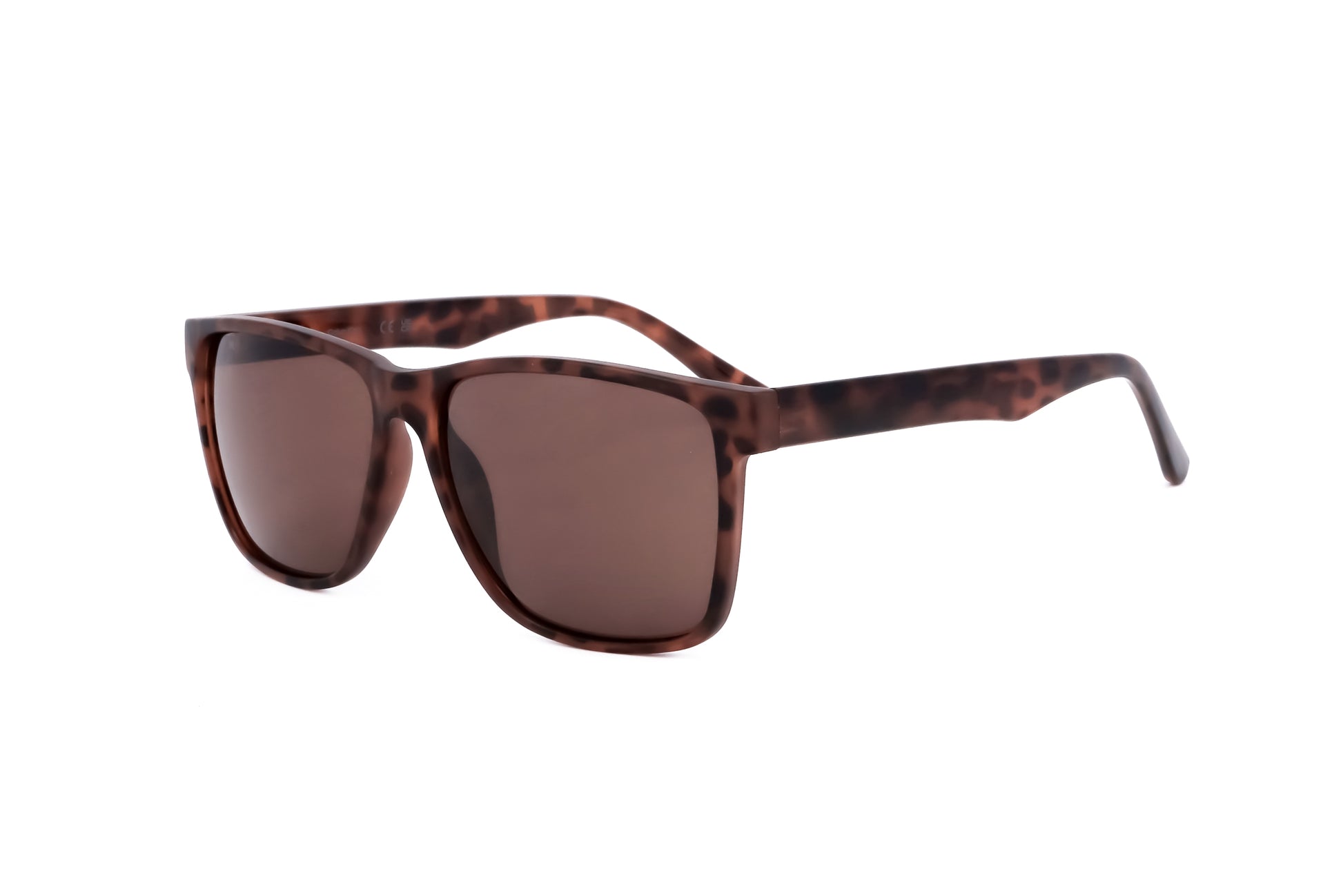 Lunettes de soleil homme Calvin Klein écailles mates, profil, verres bruns