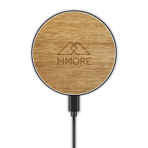 Hemys | Chargeur Sans Fil MagSafe iPhone 8 et versions supérieures | Bois & Matières Organiques