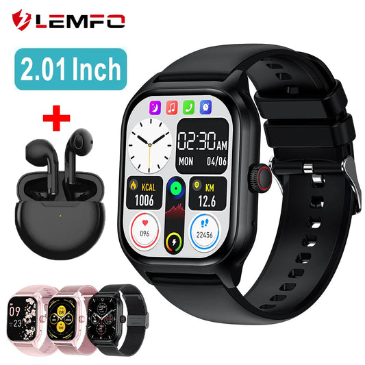 Montre connectée noire avec bracelet en silicone et écran carré affichant plusieurs apps