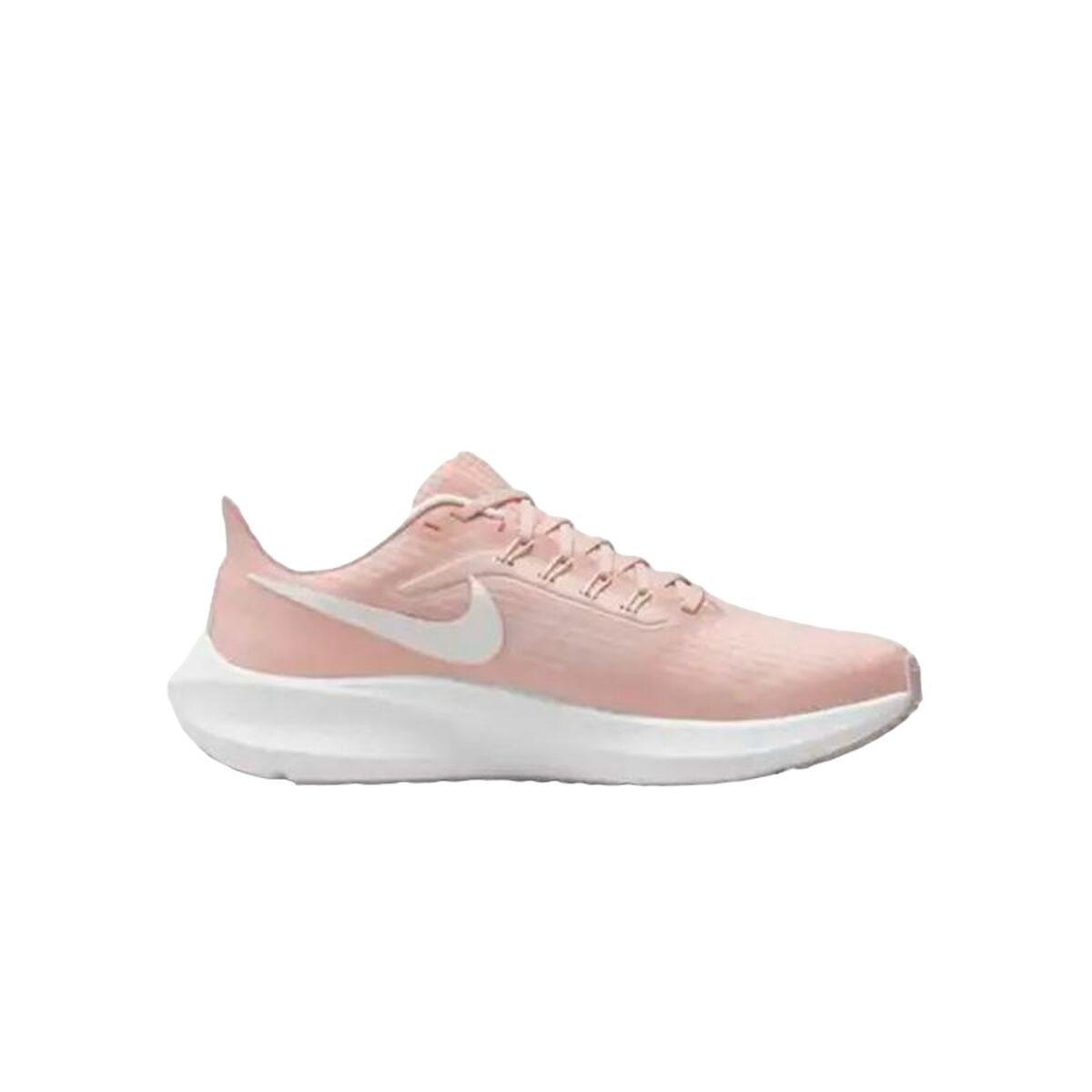 Chaussure de running Nike TR 11 rose clair, profil latéral avec logo Swoosh