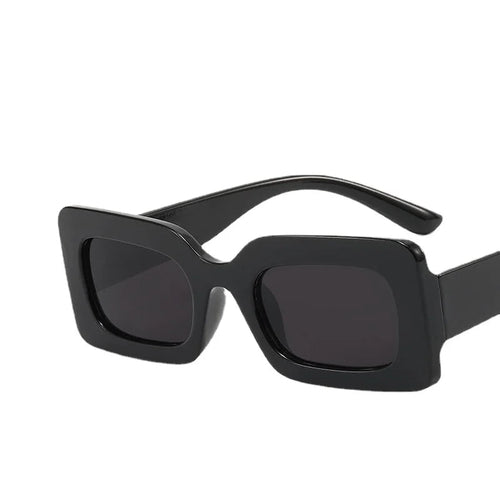 Lunettes rectangulaires vintage femme monture noire verres foncés