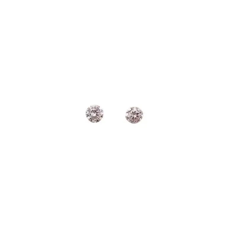 Paire de boucles d’oreilles à clous ronds en strass transparents