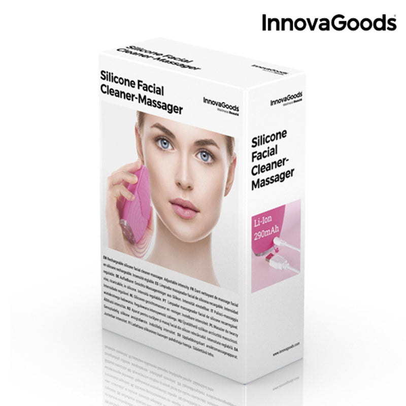 Boîte du nettoyeur-masseur facial en silicone, InnovaGoods