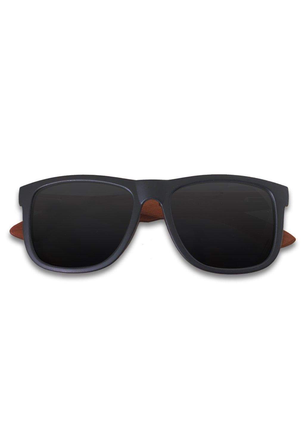 Lunettes de soleil Wayfarer noires unisexe, verres foncés polarisés