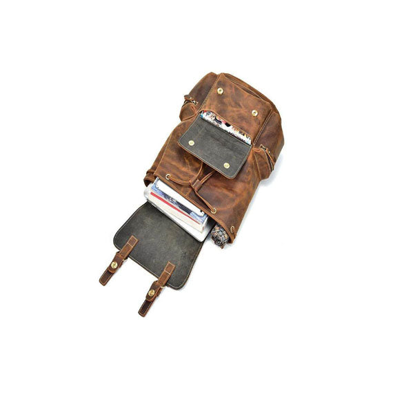 Hemys | Sac à Dos Cuir Buffle Pleine Fleur | Fait Main Unisexe