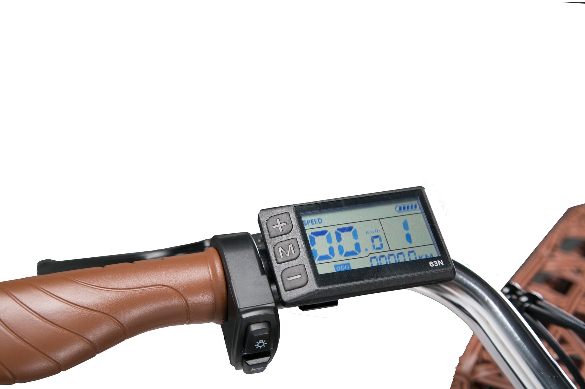 Guidon de vélo électrique CYSUM avec écran LCD et boutons de commande
