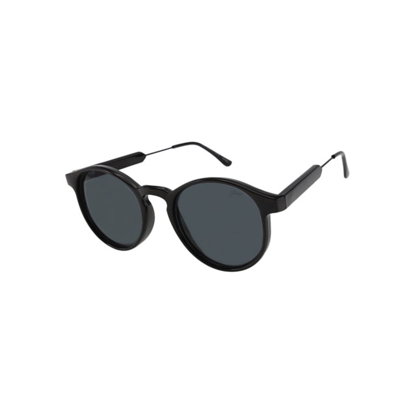 Lunettes de soleil Jase New York Connor, monture noire, verres ronds foncés