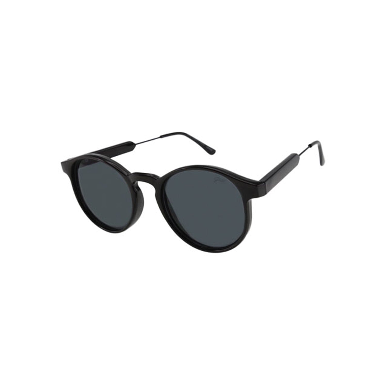 Lunettes de soleil Jase New York Connor, monture noire, verres ronds foncés