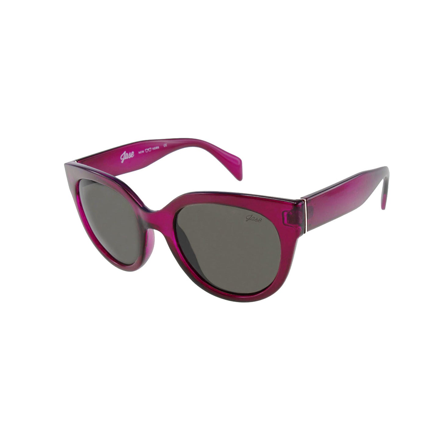 Lunettes de soleil Cosette à monture bordeaux et verres gris fumés