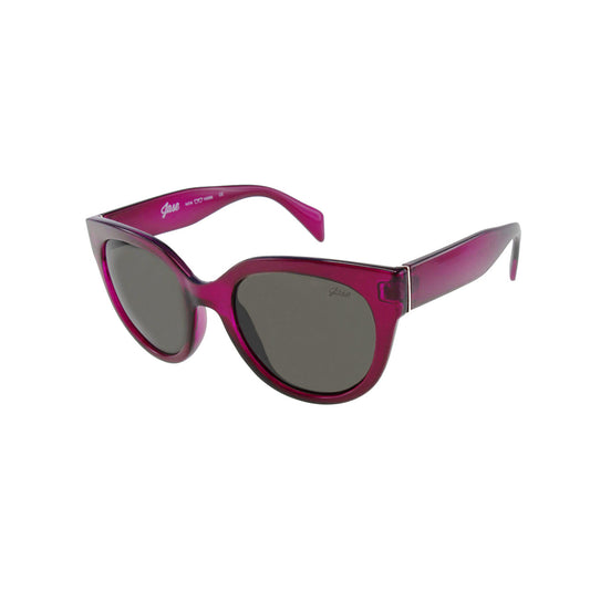 Lunettes de soleil Cosette à monture bordeaux et verres gris fumés