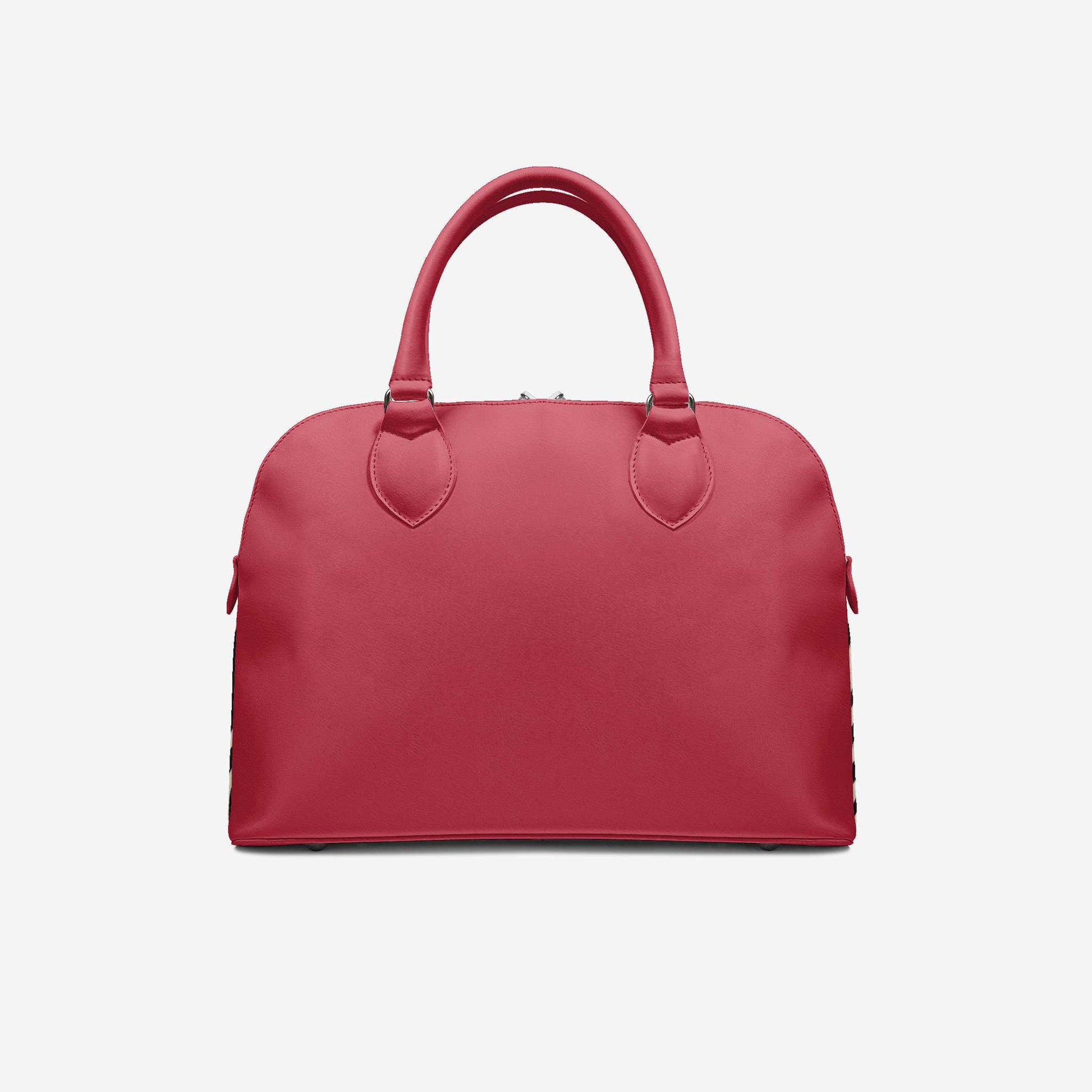 Sac cabas bordeaux uni à anses, forme arrondie