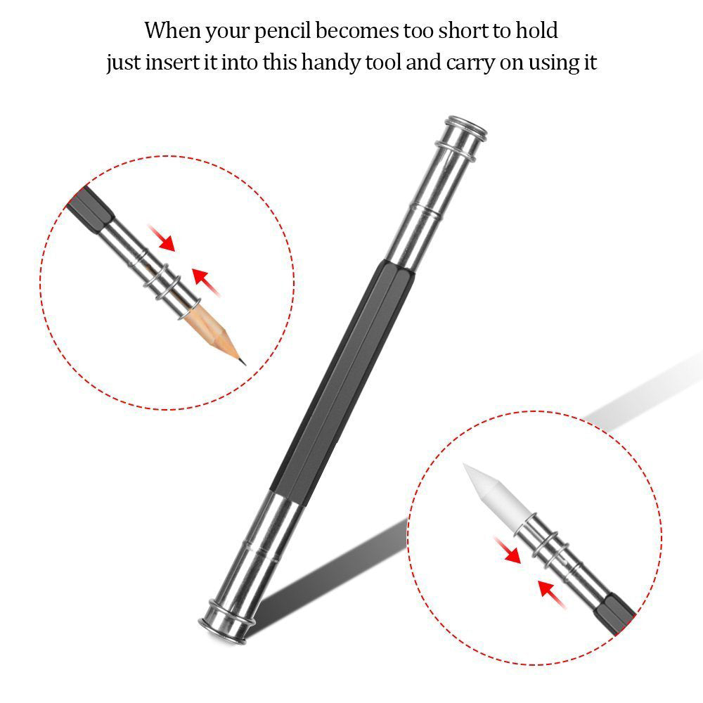 Rallonge de crayon en métal pour prolonger un crayon graphite ou blanc