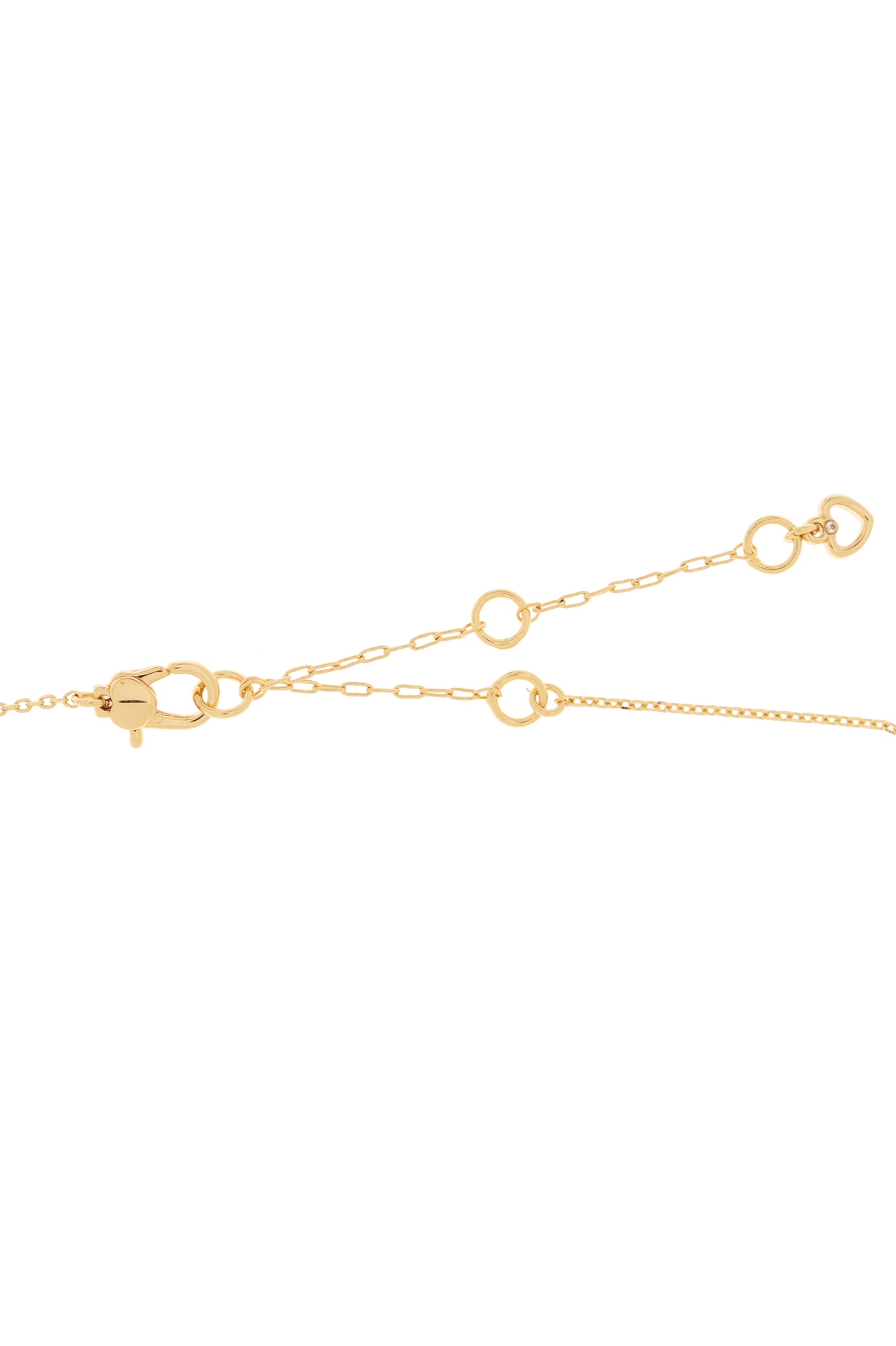 Collier chaîne dorée avec maillons et anneaux, fermoir réglable