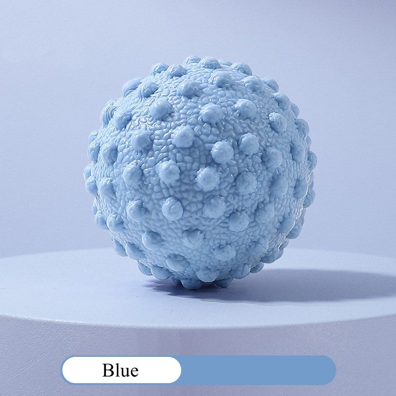Balle de massage pour yoga bleue à picots, relief texturé pour massage