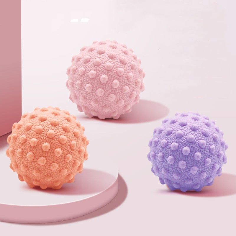 Balle de massage pour yoga violette à picots, relief texturé pour auto-massage