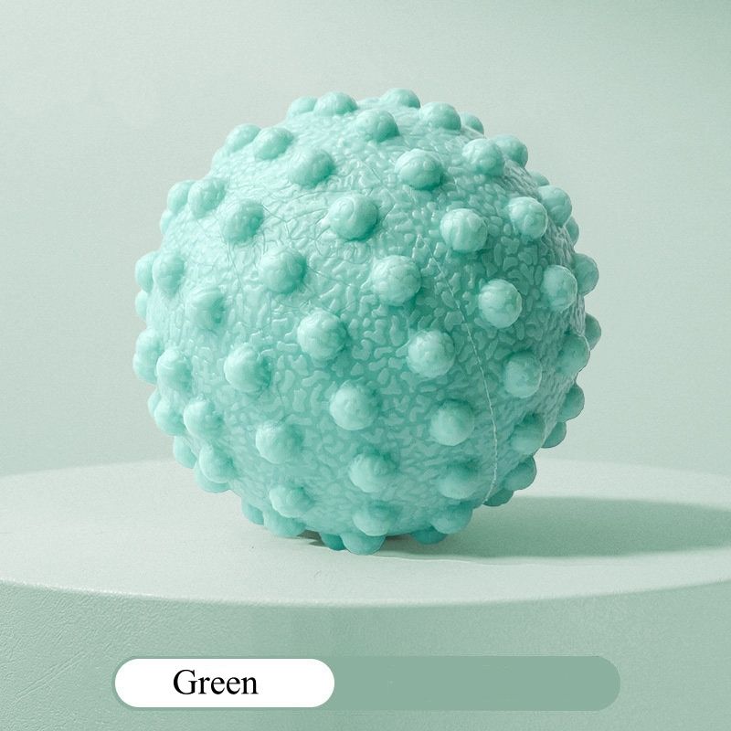 Balle de massage yoga verte à picots, surface texturée