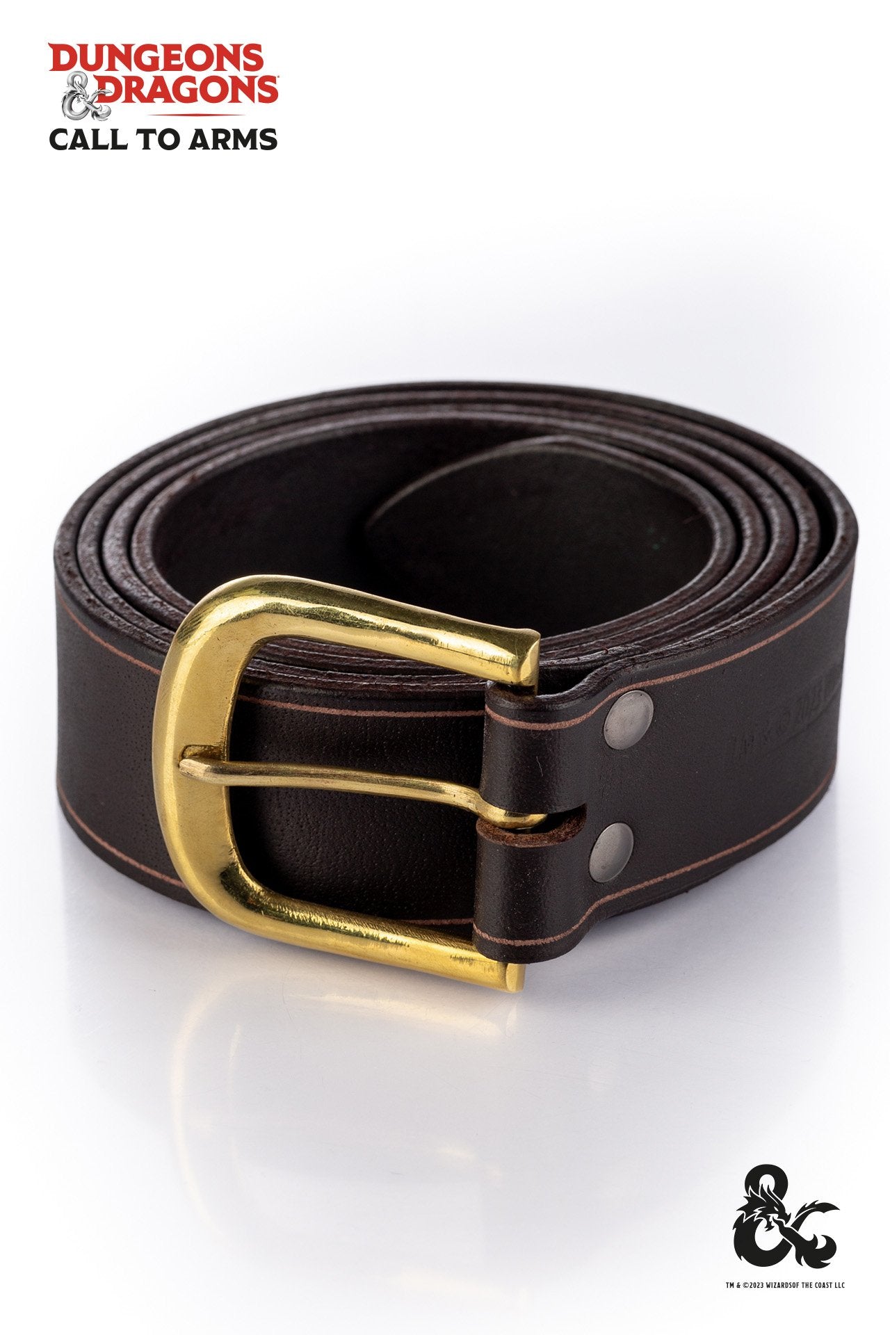Ceinture en cuir marron unisexe avec boucle métal doré, S/M à 2XL/3XL