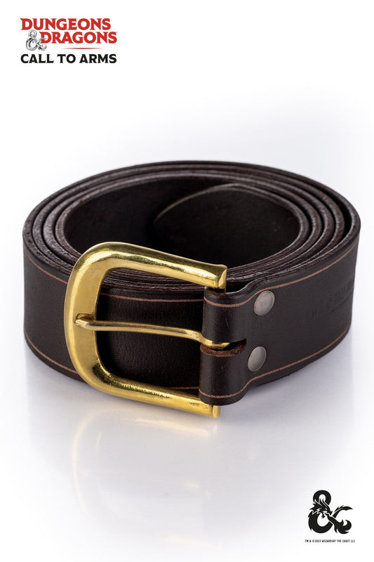 Ceinture en cuir marron unisexe avec boucle métal doré, S/M à 2XL/3XL