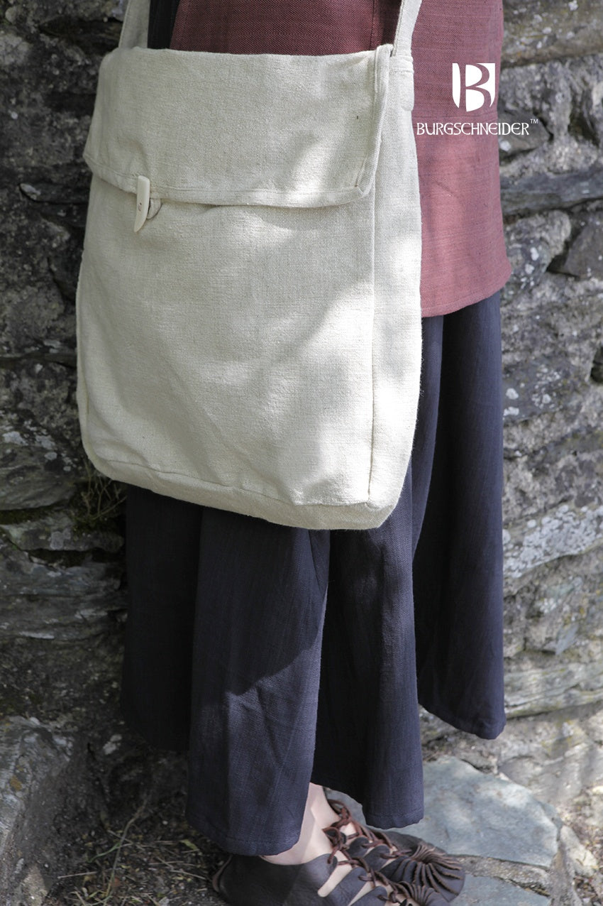Sac en toile écrue avec poche avant et ouverture supérieure